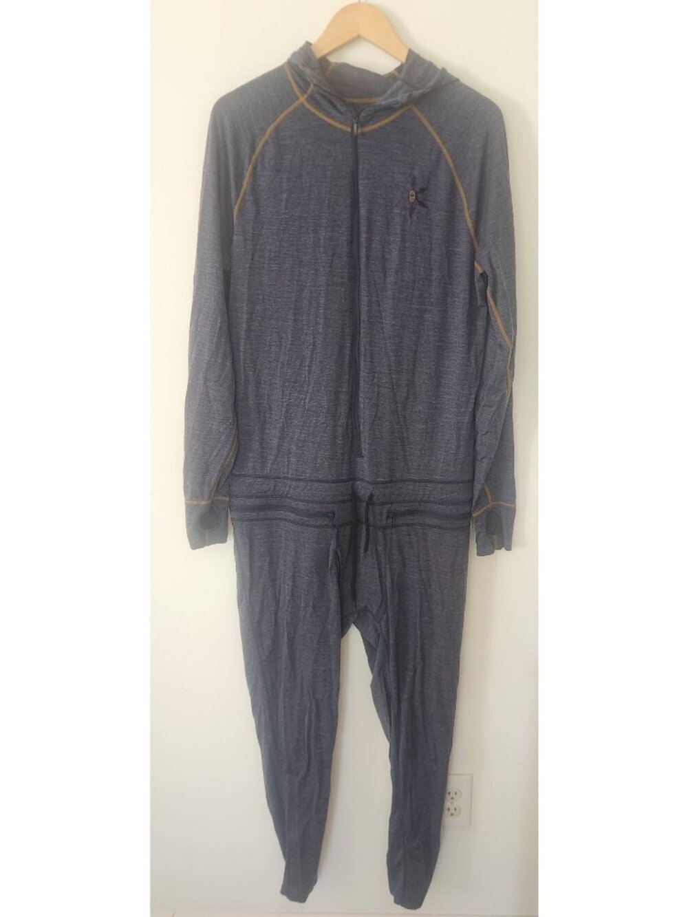 Air Blaster Classic Ninja Women's Sz. XL Navy Blue Wool Onsie